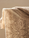 COMOBOCA 100% Cashmere Women's Paisley Pattern Fringed Scarf
