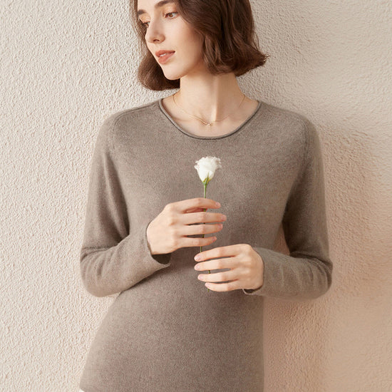 COMOBOCA 100% Cashmere Women's Loose Knit Sweater