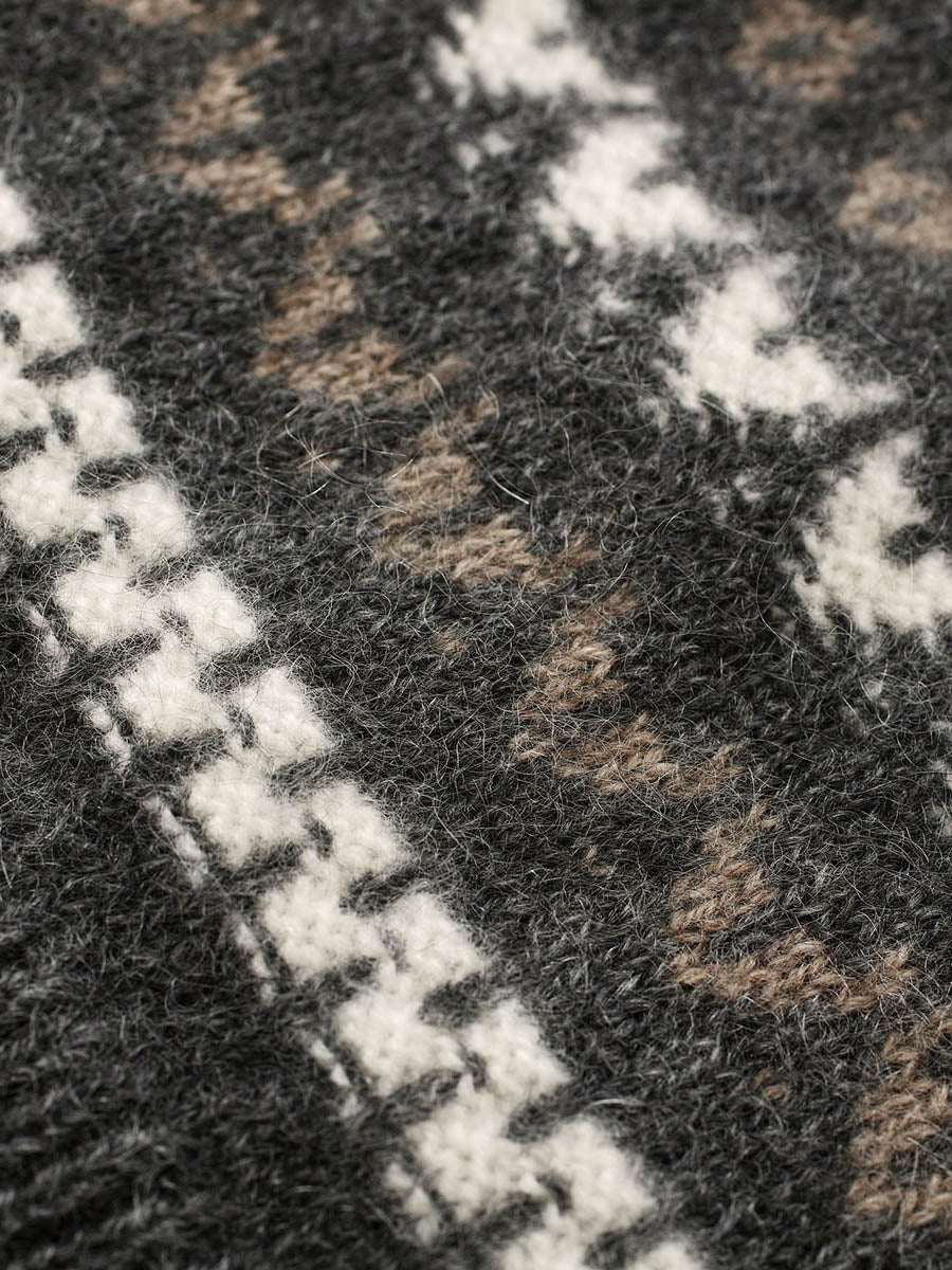 COMOBOCA 100% Cashmere Women's Fair Isle Pattern Knit Beanie