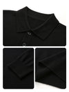 COMOBOCA 100% Cashmere Men's Knit Polo Pullover Sweater
