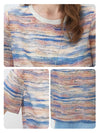 100% Mulberry Silk Women’s Vintage Print Round-Neck Short Sleeve T-Shirt
