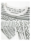 100% Mulberry Silk Women’s Vintage Print Round-Neck Short Sleeve T-Shirt