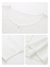 Women’s Silk-Cotton Jacquard Knit Crew Neck Pullover T-Shirt
