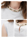 Women's Mock Neck Mulberry Silk Blend Vintage Sleeveless Vest
