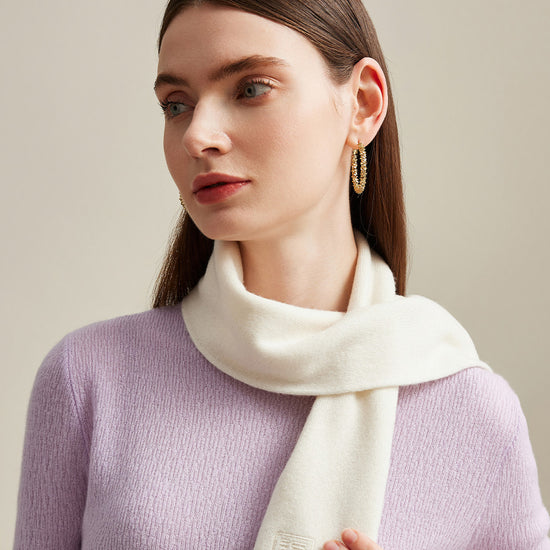 COMOBOCA 100% Cashmere Women's Embroidered Scarf