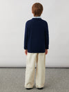 COMOBOCA 100% Wool Kids' Argyle Pattern Round Neck Sweater