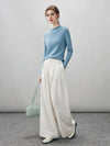 COMOBOCA 100% Cashmere Women's Round Neck Knit sweater