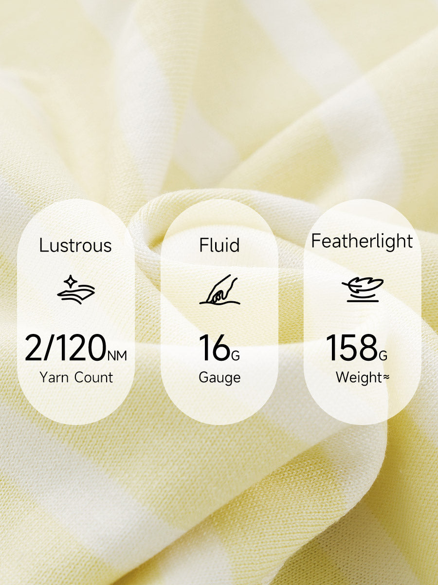 COMOBOCA Women's Stripe Round Neck Knit Sweater