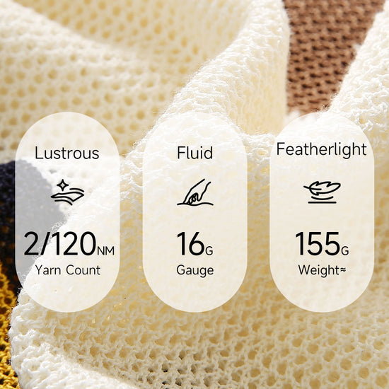 COMOBOCA Women's Multi Striped Mesh Knit Round Neck Sweater