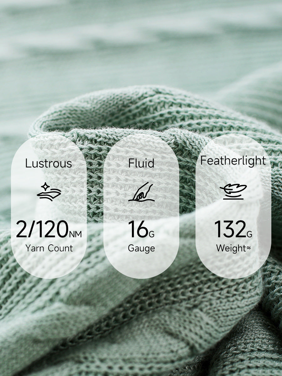 COMOBOCA Women's Cable Knit Embroidered Sweater