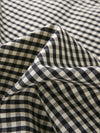 Women's V-neck Mulberry Silk Cotton Plaid Sleeveless Vest With Side Slit