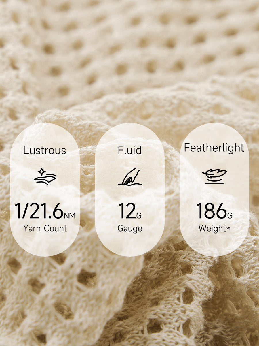 COMOBOCA Women's Sheer Mesh Knit Overpull Top