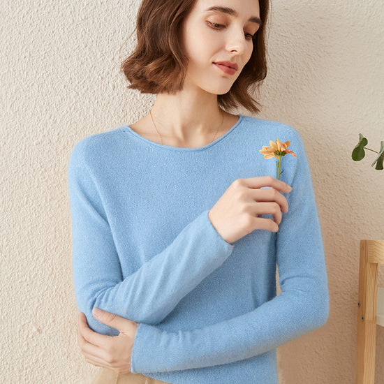 COMOBOCA 100% Cashmere Women's Loose Knit Sweater