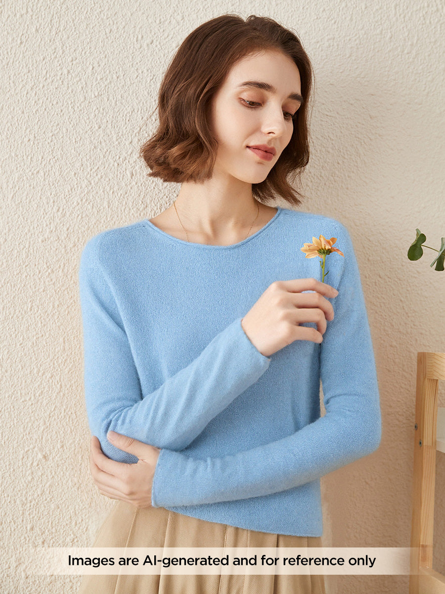 COMOBOCA 100% Cashmere Women's Loose Knit Sweater