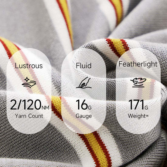 COMOBOCA Women's Layered Striped Round Neck Knit Sweater