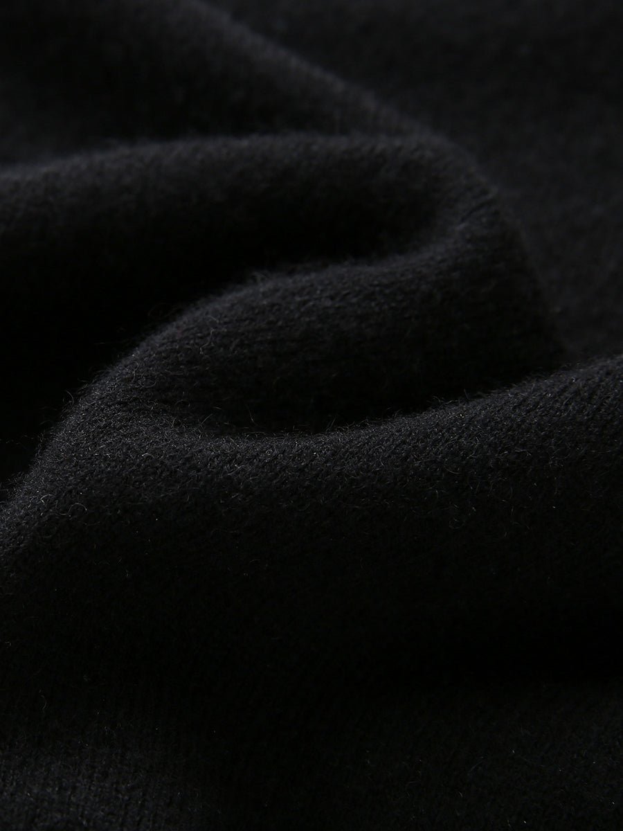 COMOBOCA 100% Cashmere Men's Knit Polo Pullover Sweater