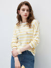 Women's Round Neck Linen Knit Top With Embroidery