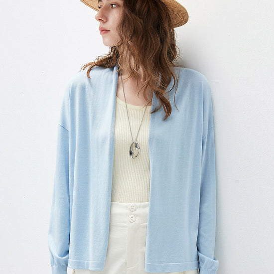 COMOBOCA Women's Open Front Knit Cardigan