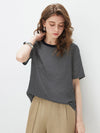 100% Silk Women's  Vintage Print Crew Neck Short Sleeve T-Shirt