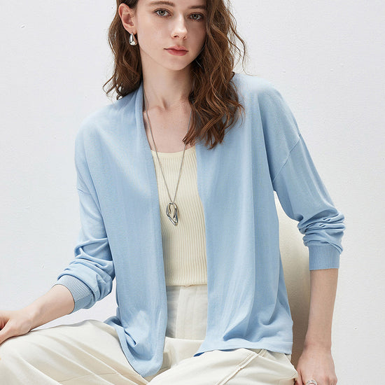 COMOBOCA Women's Open Front Knit Cardigan