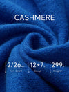 COMOBOCA 100% Cashmere Women's Ribbed Cable Knit Sweater