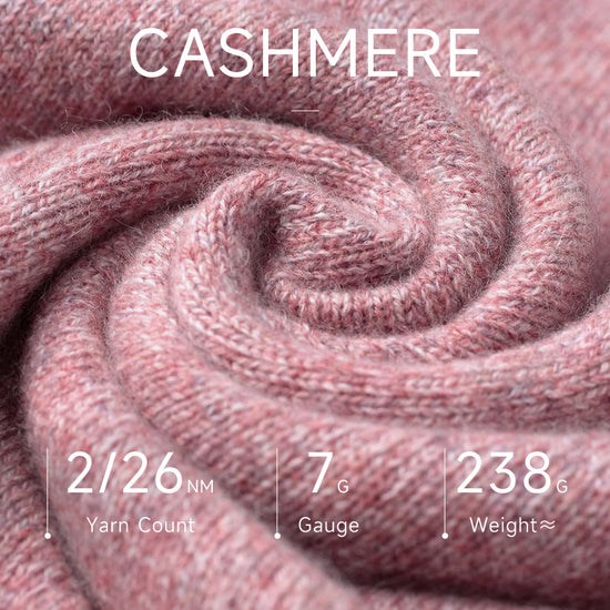 COMOBOCA 100% Cashmere Women's Intricate Sleeve Knit Sweater