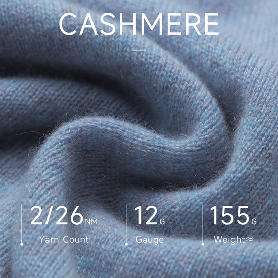 COMOBOCA 100% Cashmere Women's Sweater with Built-in Collar