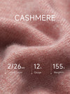 COMOBOCA 100% Cashmere Women's Sweater with Built-in Collar