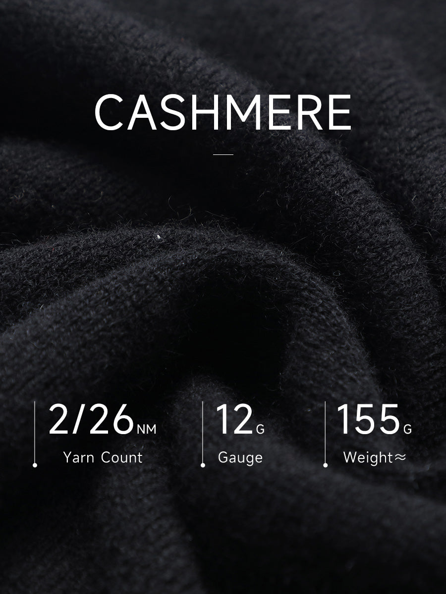COMOBOCA 100% Cashmere Women's Sweater with Built-in Collar