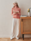 100% Cashmere Women's Pearl Buttoned Sweater