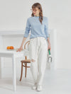 100% Cashmere Women's Sweater with Built-in Collar