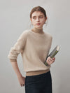 100% Cashmere Women's Mock Neck Knit Sweater
